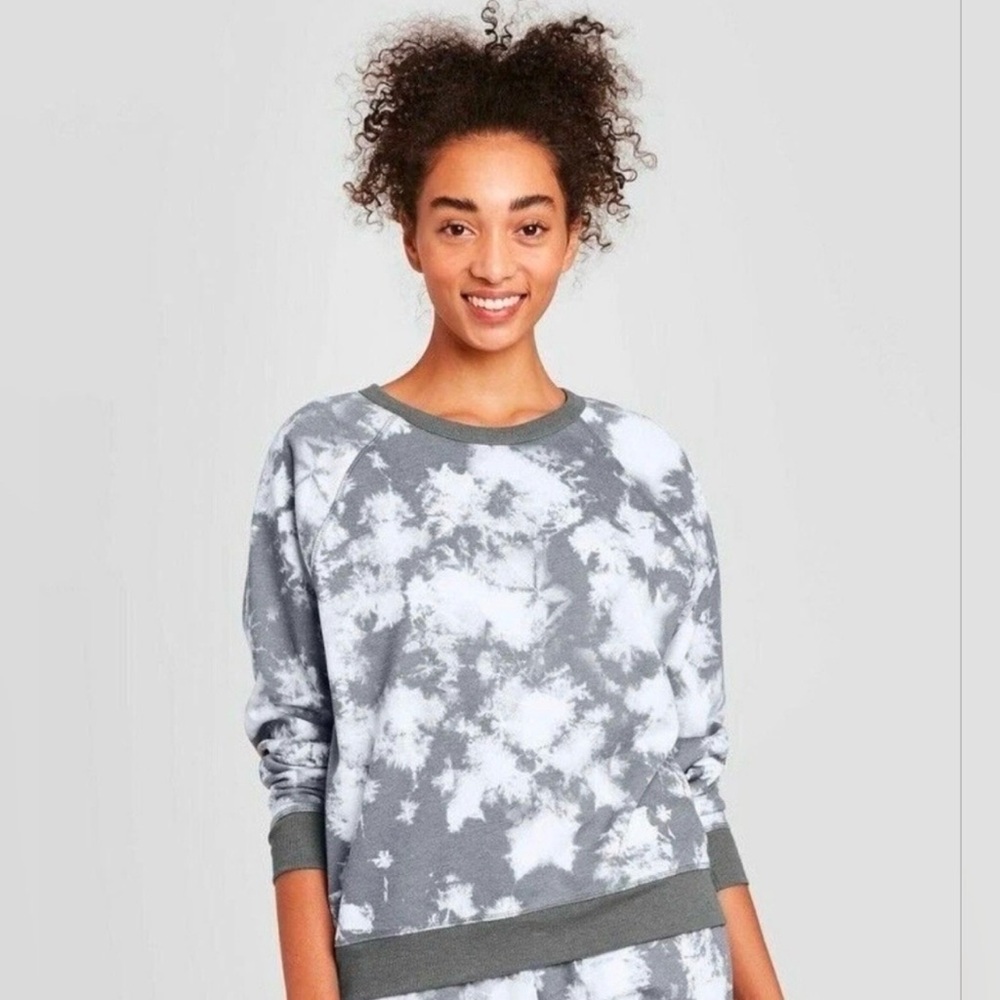 Grayson Threads Charcoal & White Tie-Dye Crewneck